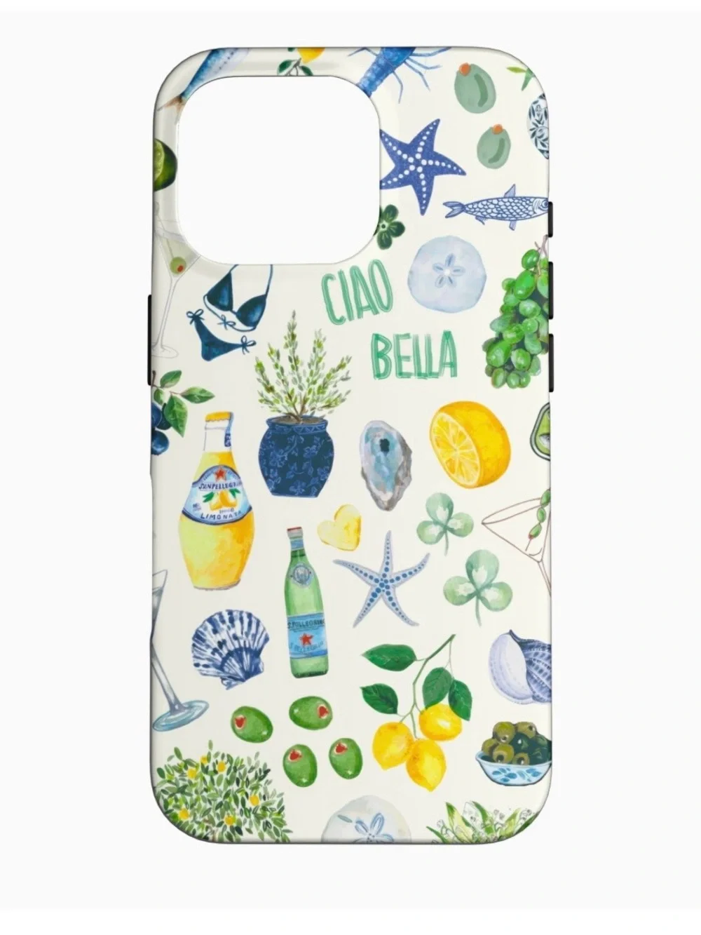 iPhone 16 Pro Phone Case with Italian/European Summer Pattern